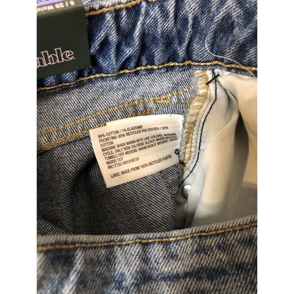 Womens Wild Fable Highest Rise Wide Leg Ankle Denim Blue Jeans Size 8. C12 - Picture 5 of 5